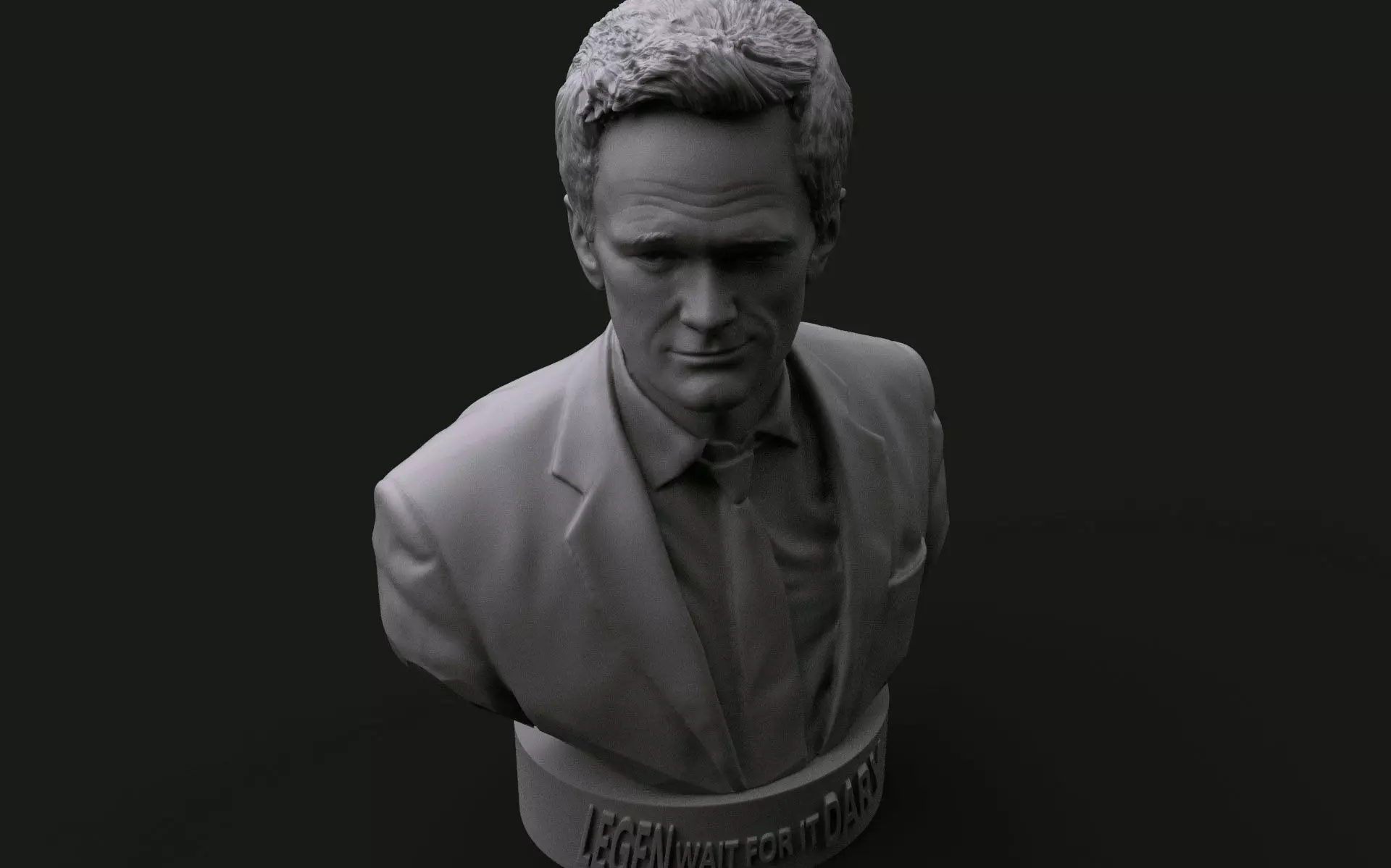 Barney Stinson - Neil Patrick Harris Bust 3D print model_4
