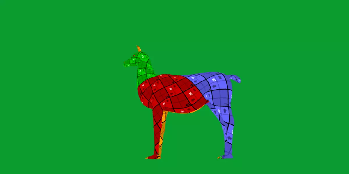 Guanaco Llama Low-poly 3D model_17