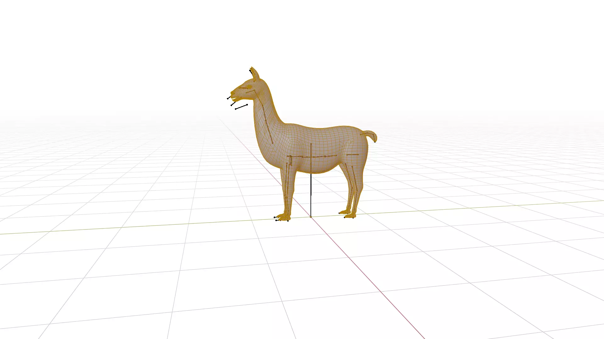 Guanaco Llama Low-poly 3D model_29