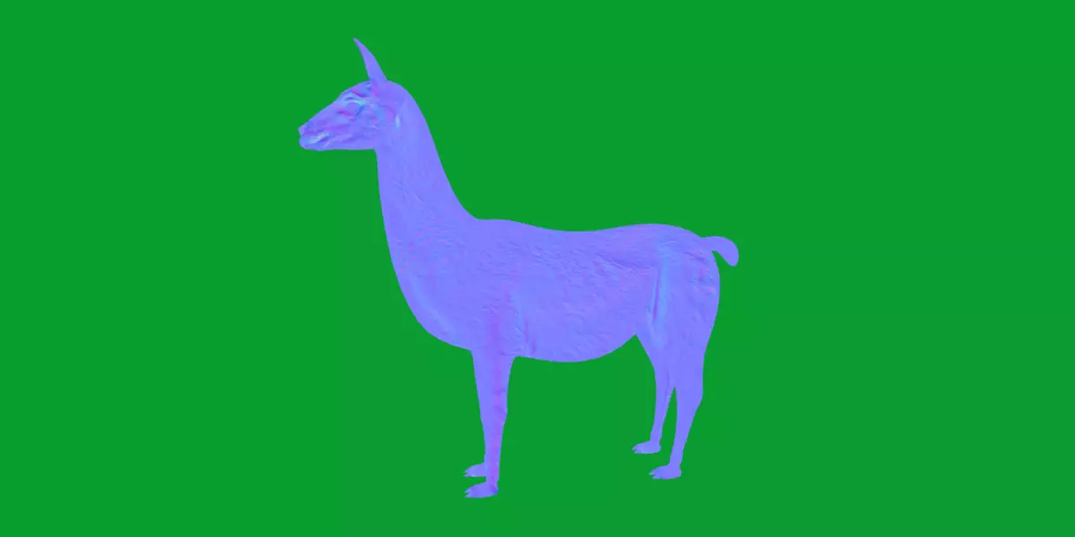 Guanaco Llama Low-poly 3D model_24