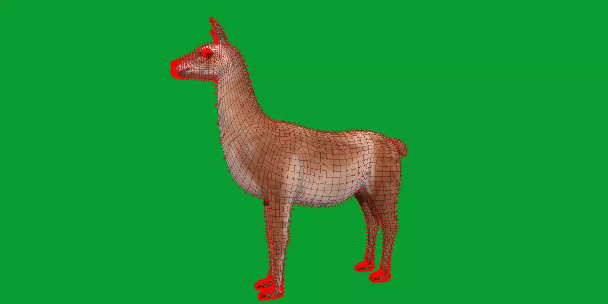 Guanaco Llama Low-poly 3D model_11