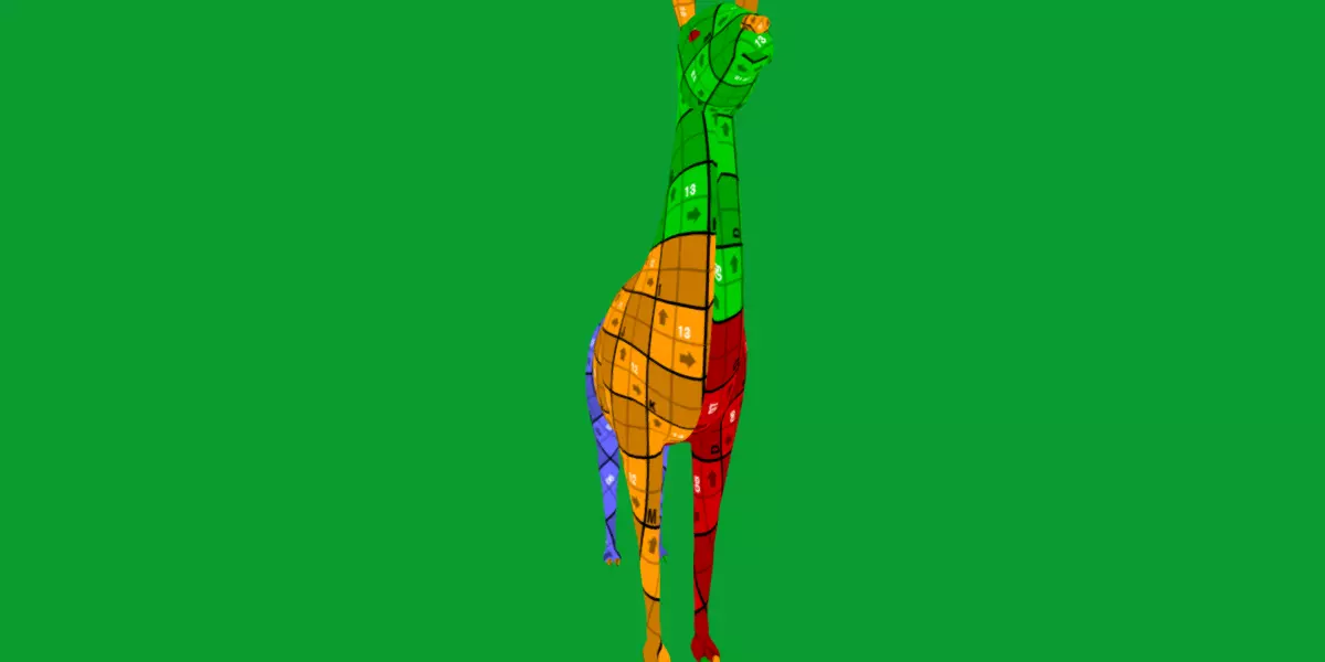 Guanaco Llama Low-poly 3D model_13
