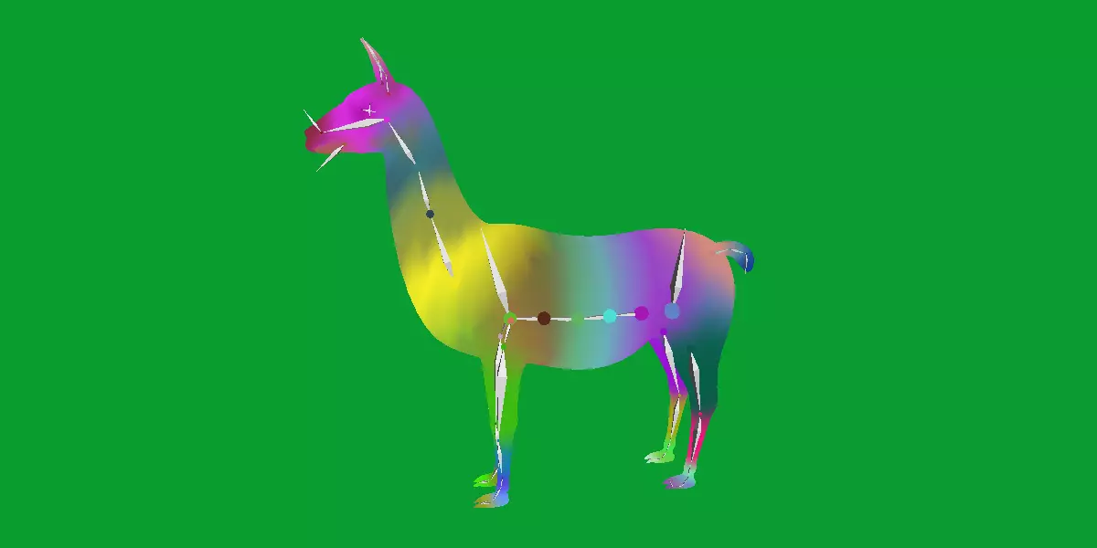 Guanaco Llama Low-poly 3D model_21