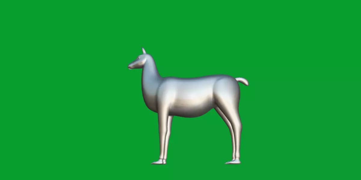 Guanaco Llama Low-poly 3D model_18