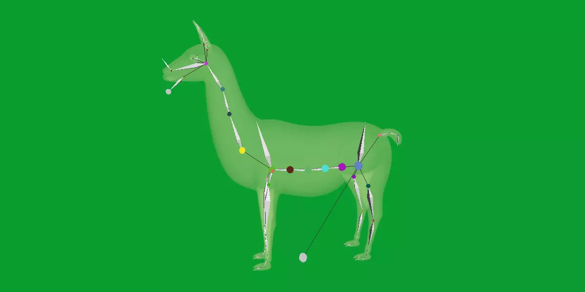 Guanaco Llama Low-poly 3D model_20