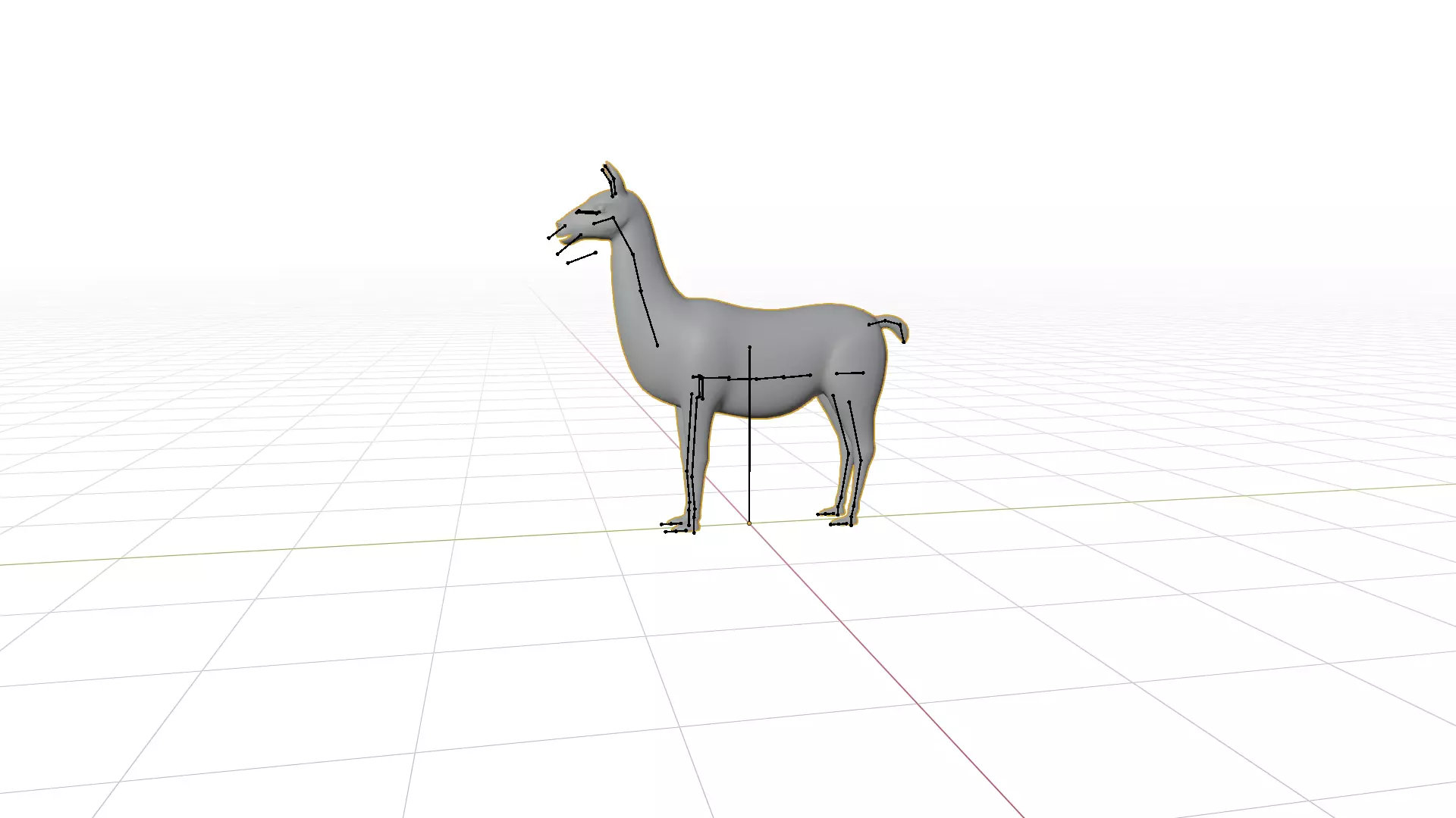 Guanaco Llama Low-poly 3D model_28