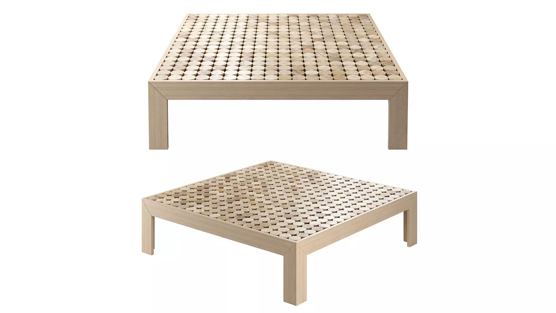 Nature Inspired Artisanal Coffee Table 3D model_5