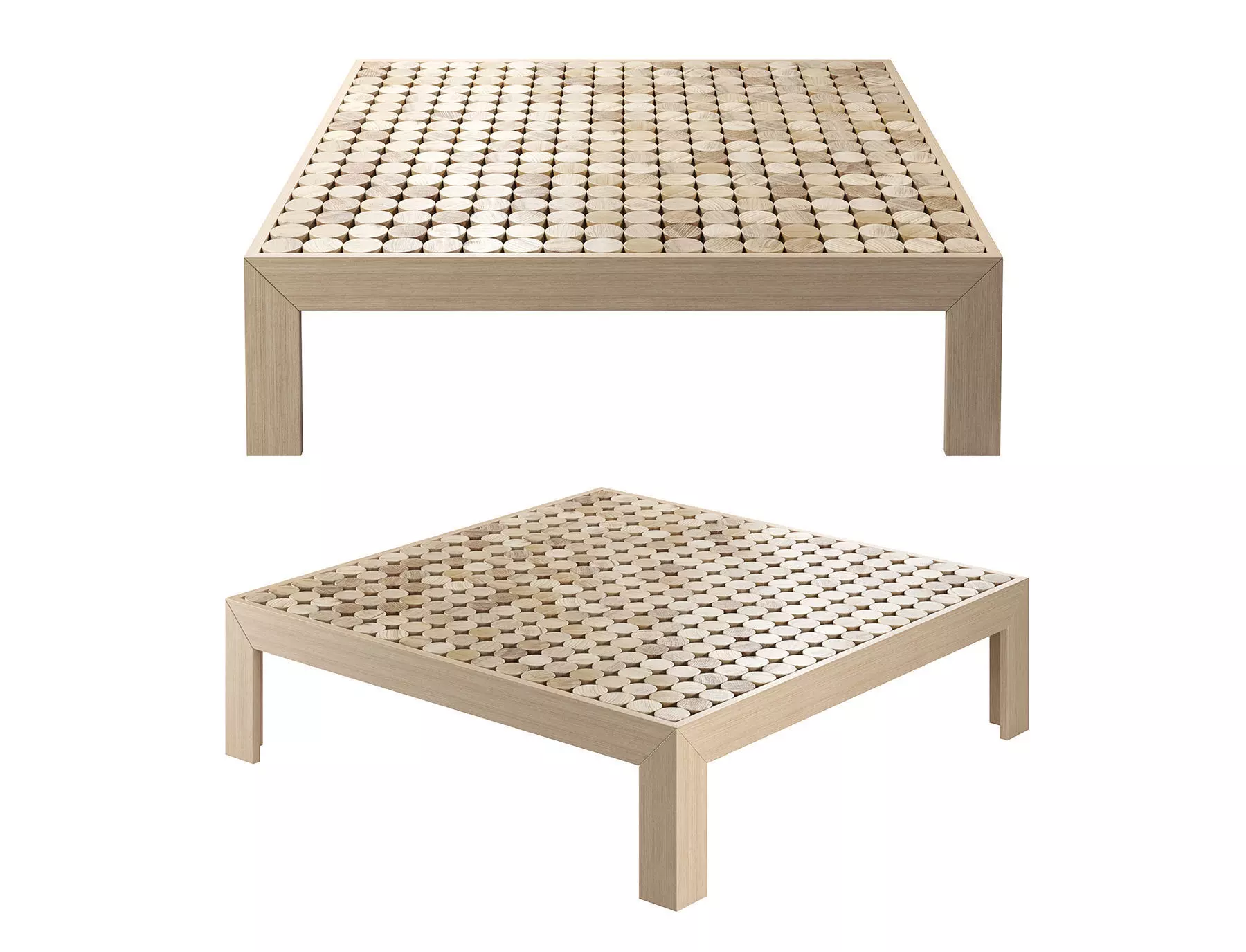 Nature Inspired Artisanal Coffee Table 3D model_0