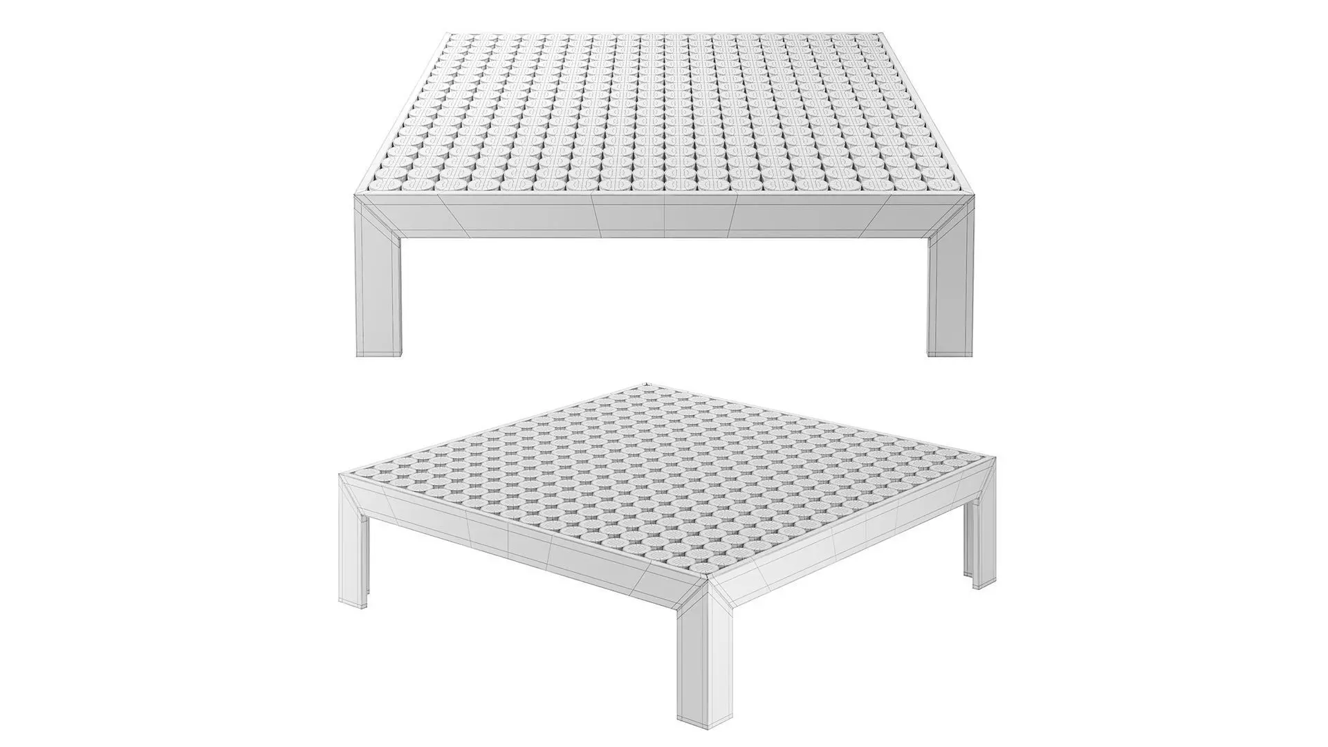 Nature Inspired Artisanal Coffee Table 3D model_6