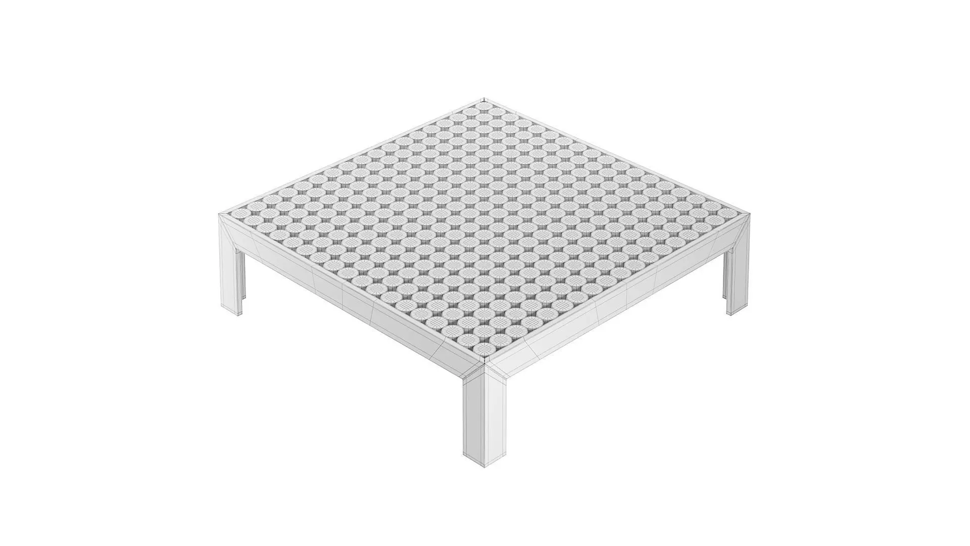 Nature Inspired Artisanal Coffee Table 3D model_2