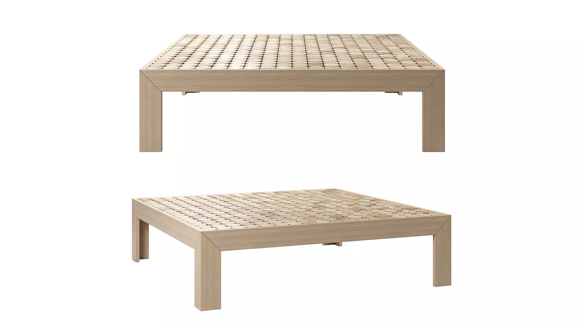 Nature Inspired Artisanal Coffee Table 3D model_7