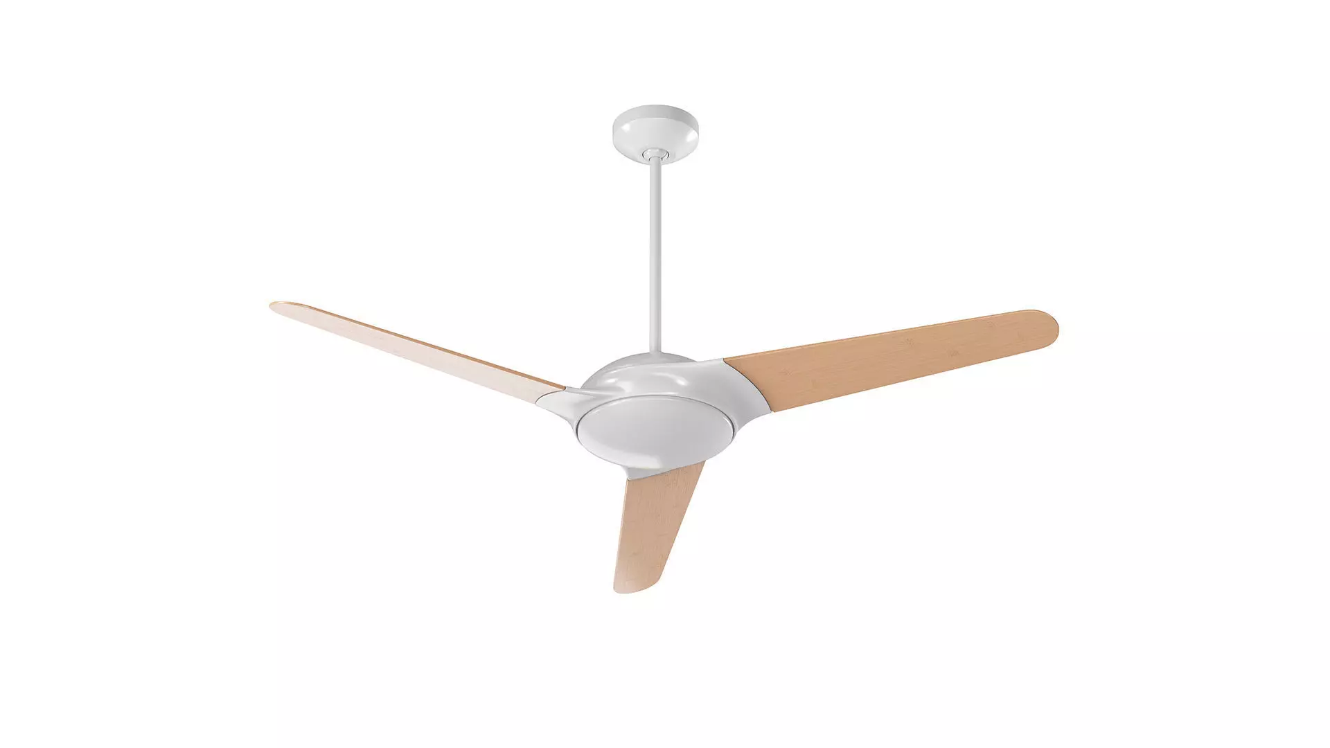 Modern Down Rod Ceiling Fan 3D model_7