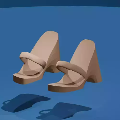 Stylized High Heel Sandals for Female Figures Accessory 3D print model