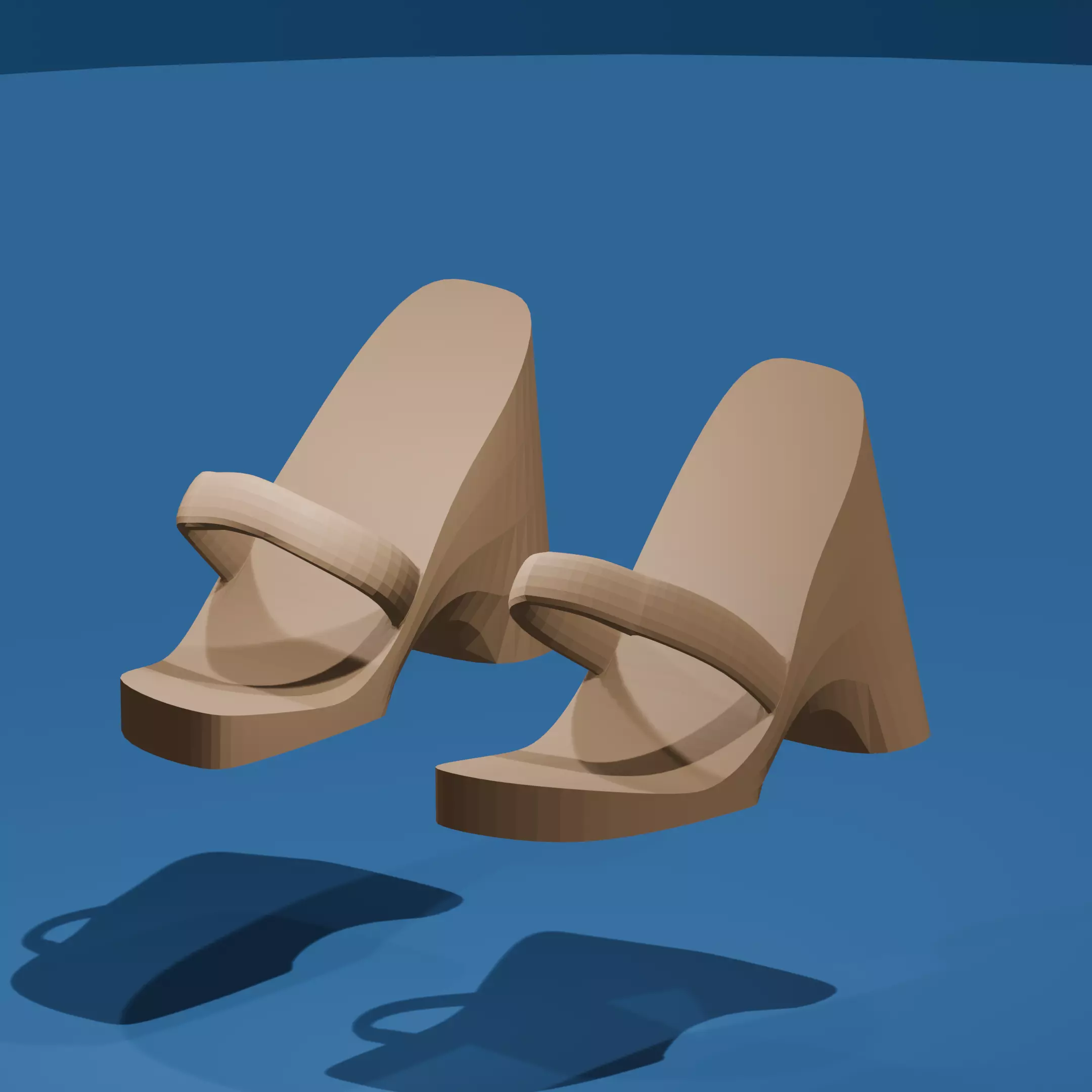 Stylized High Heel Sandals for Female Figures Accessory 3D print model