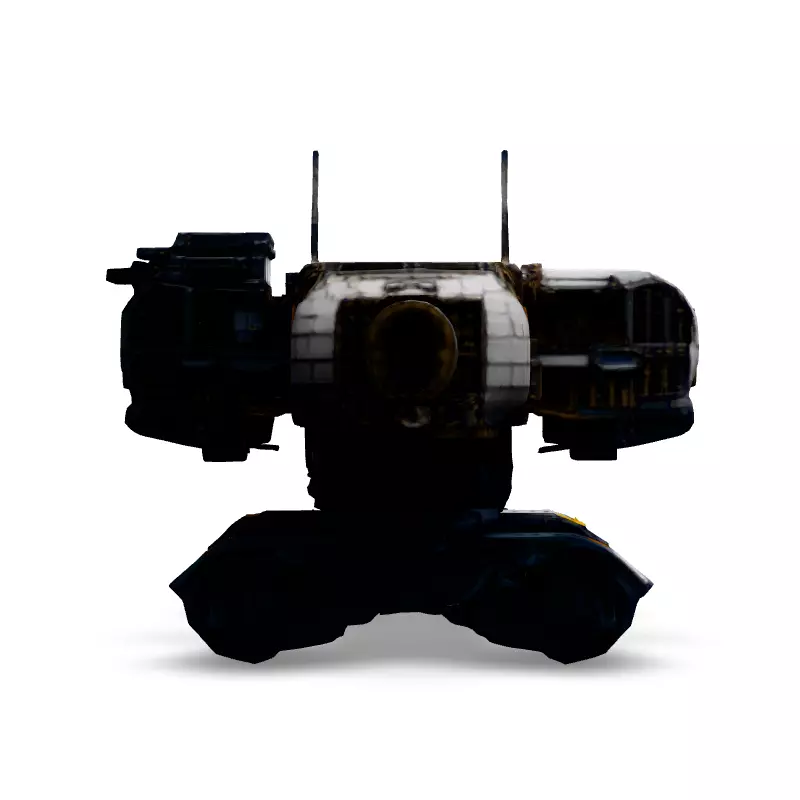 SciFi Mining Crawler Vehicle Low-poly 3D model_3