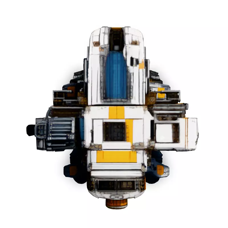 SciFi Mining Crawler Vehicle Low-poly 3D model_7