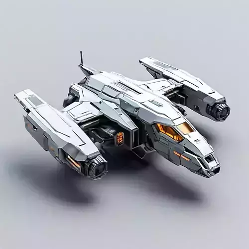 Scifi Fighter Spaceship Model
