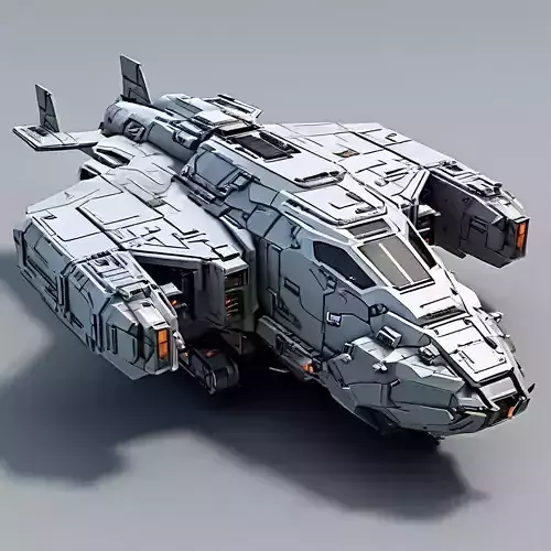 Scifi Dropship VTOL Gunship