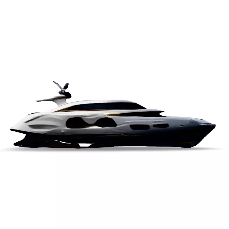 Luxury Futuristic Yacht  HighDetail 3D Model Low-poly 3D model_6