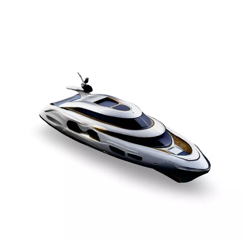Luxury Futuristic Yacht  HighDetail 3D Model Low-poly 3D model_5