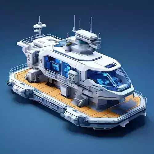 SciFi Futuristic Landing Ship Model