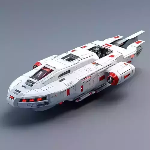 Scifi Dropship Shuttle 3D Model