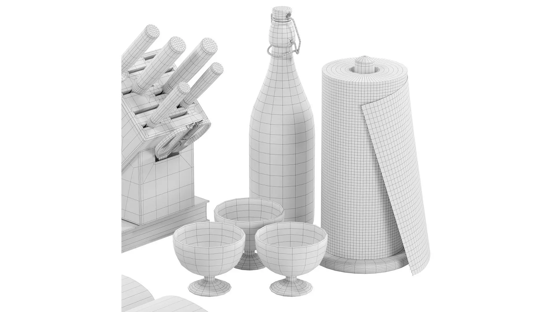 Kitchen Accessories set 01 3D model_6