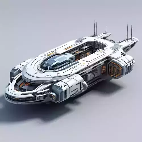Scifi Dropship Transport Shuttle