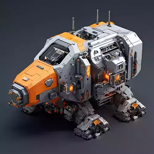 SciFi Mining Drone Vehicle Model