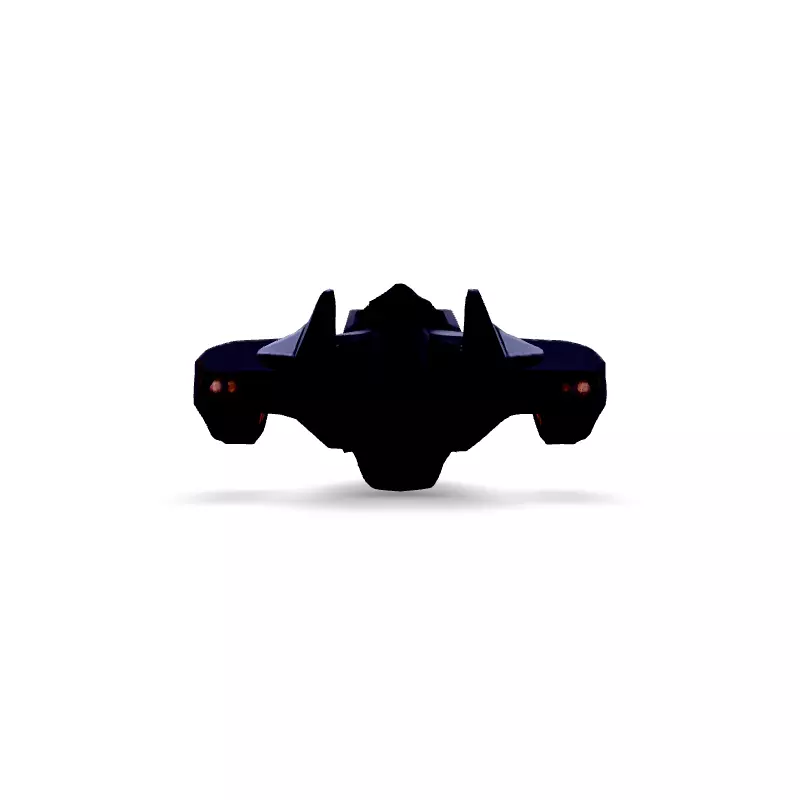 Scifi Gunship Futuristic Spacecraft 3D Model Low-poly 3D model_3