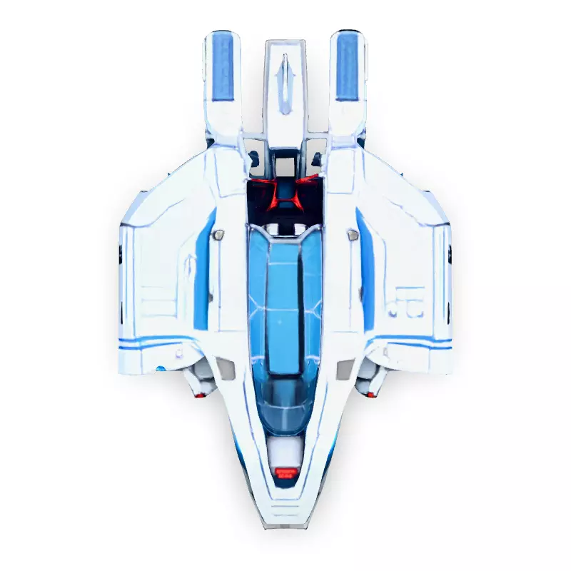 Scifi Explorer Spaceship 3D Model Low-poly 3D model_7