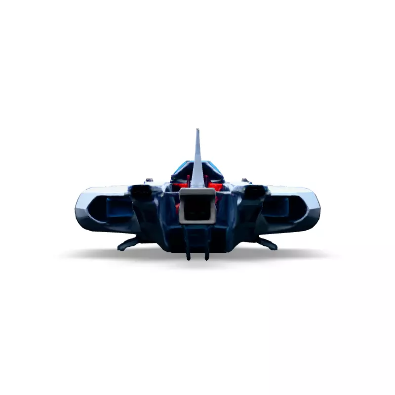 Scifi Explorer Spaceship 3D Model Low-poly 3D model_6