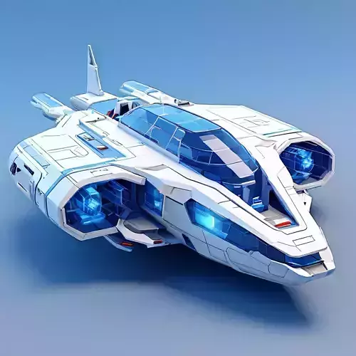 Scifi Explorer Spaceship 3D Model Low-poly 3D model Scifi Explorer Spaceship 3D Model Low-poly 3D model