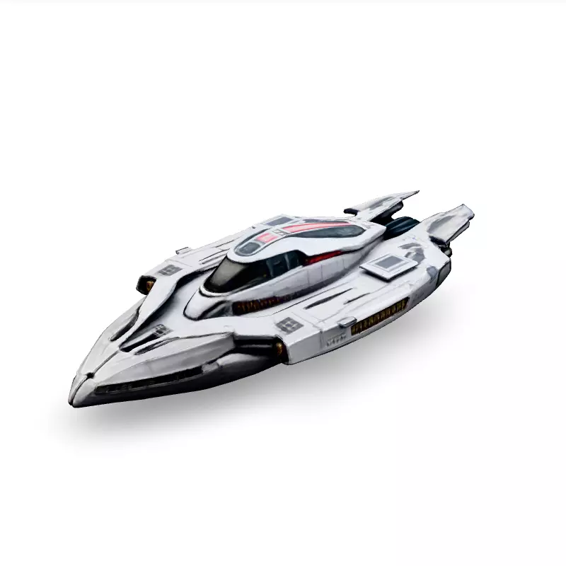 Scifi Starship Explorer SA39C1 Low-poly 3D model_1