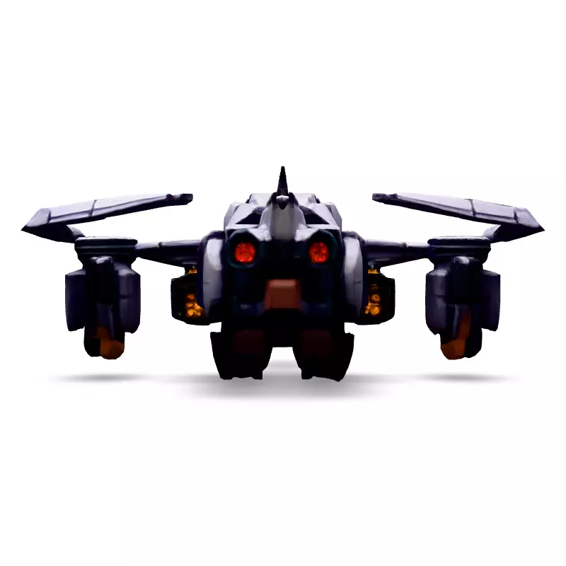 SciFi VTOL Dropship Transport Low-poly 3D model_6