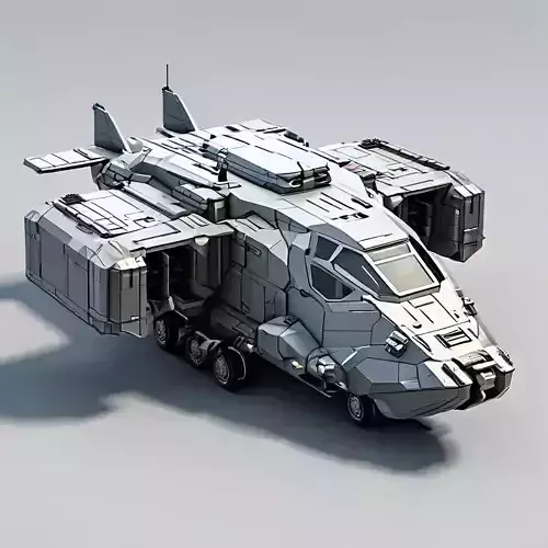 Futuristic SciFi Cargo Transport Vehicle