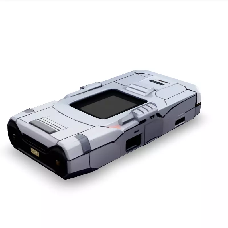 SciFi Handheld Device Scanner Low-poly 3D model_1
