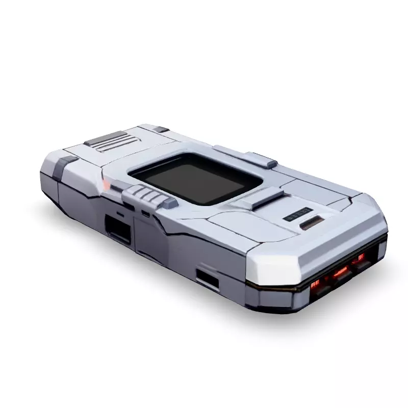 SciFi Handheld Device Scanner Low-poly 3D model_4