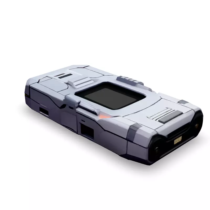 SciFi Handheld Device Scanner Low-poly 3D model_2