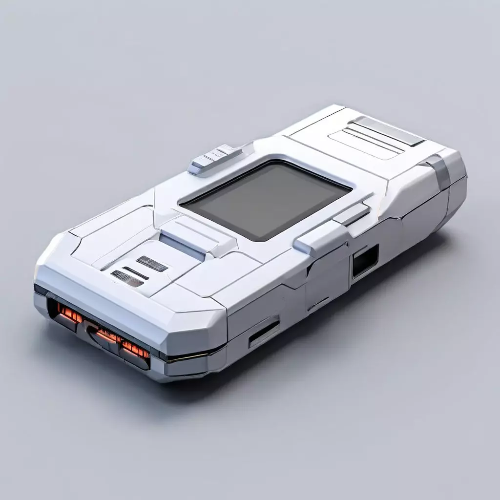 SciFi Handheld Device Scanner Low-poly 3D model_0