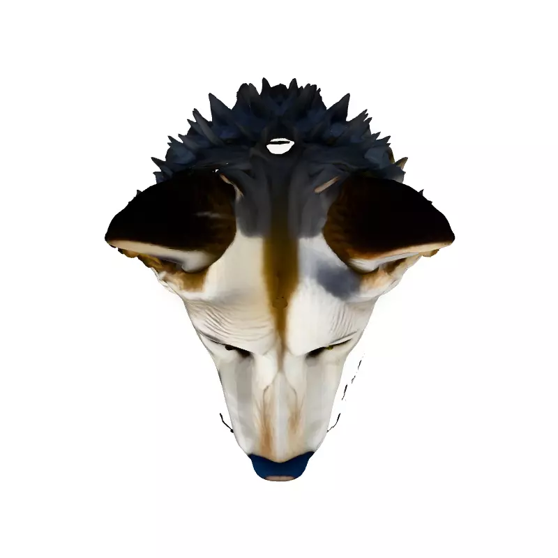 Realistic Wolf Head 3D Model Low-poly 3D model_7