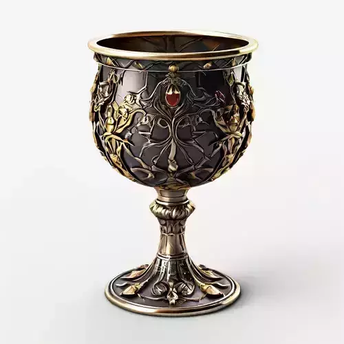 Ornate Fantasy Chalice 3D Model Low-poly 3D model