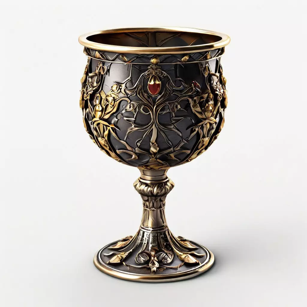 Ornate Fantasy Chalice 3D Model Low-poly 3D model_0