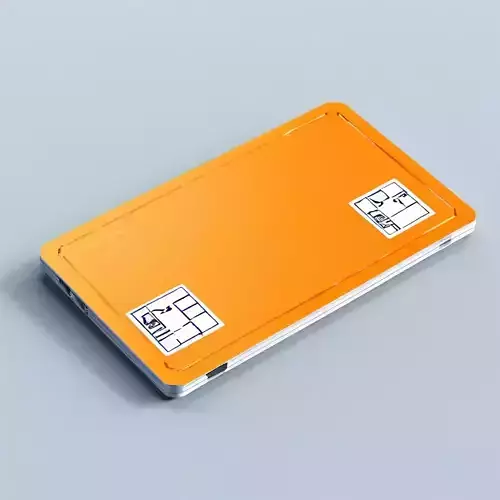 Stylized Orange Tablet 3D Model
