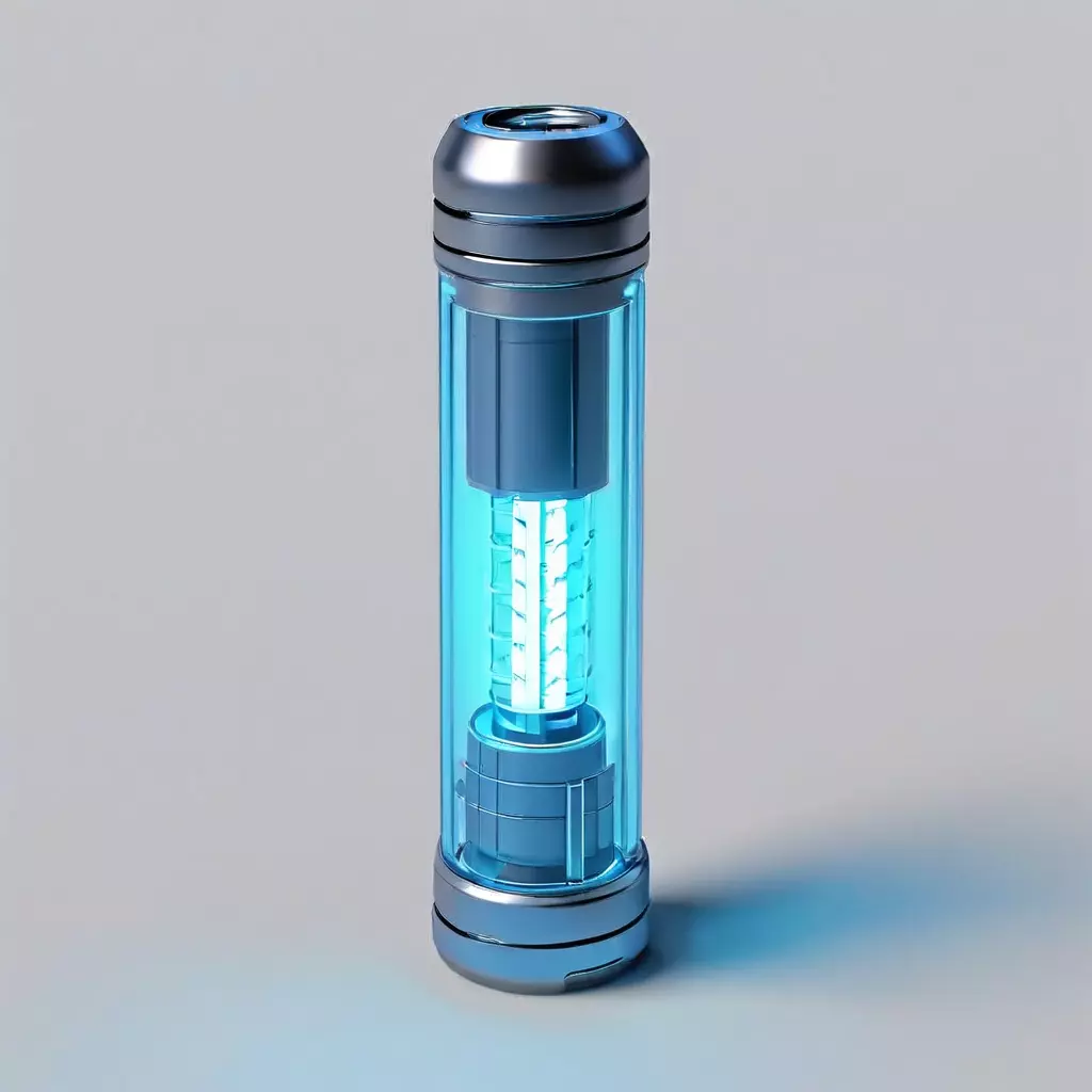 SciFi Energy Cell Canister Low-poly 3D model_0