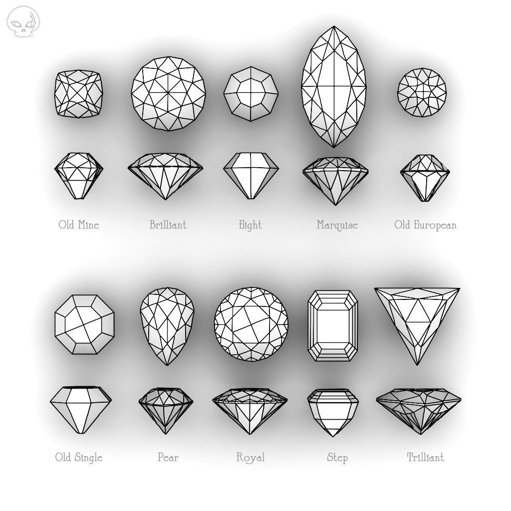 Gem Stones Pack 3D model_2