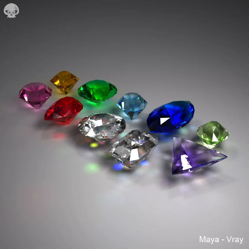 Gem Stones Pack 3D model_0
