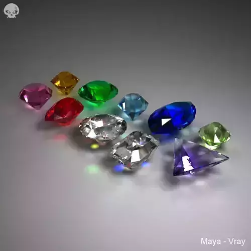 Gem Stones Pack 3D model