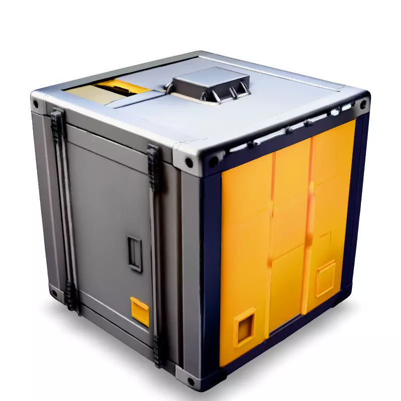 HighDetail Cargo Container 3D Model Low-poly 3D model_4