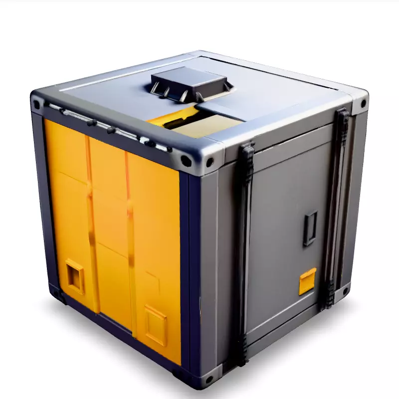 HighDetail Cargo Container 3D Model Low-poly 3D model_1